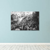 Actors Strike op 45th Street in New York Canvas Afdruk (Insitu (Houten vloer))