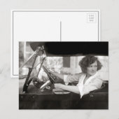 Actress achter het wiel, 1921 briefkaart (Voorkant / Achterkant)