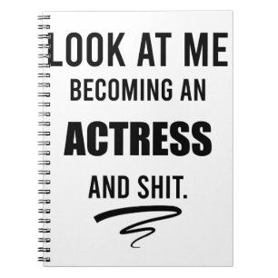 Actress Afstuderen Funny Gift Theater Lover Gift Notitieboek