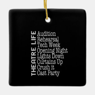 Actress Broadway Actor Musical Lover Actief Keramisch Ornament