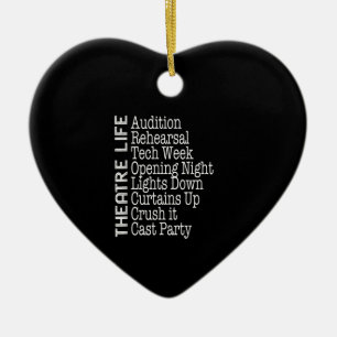 Actress Broadway Actor Musical Lover Actief Keramisch Ornament