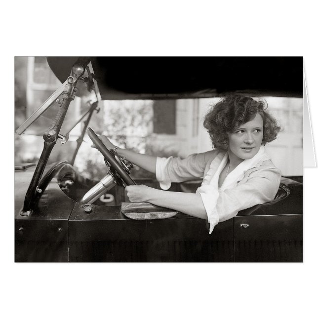 Actrice achter het stuur, 1921 (Voorkant Horizontaal)