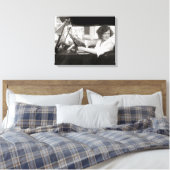 Actrice achter het stuur, 1921 canvas afdruk (Insitu (Slaapkamer))