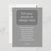 ACTS 1:8 Bijbelversie Briefkaart (Voorkant / Achterkant)