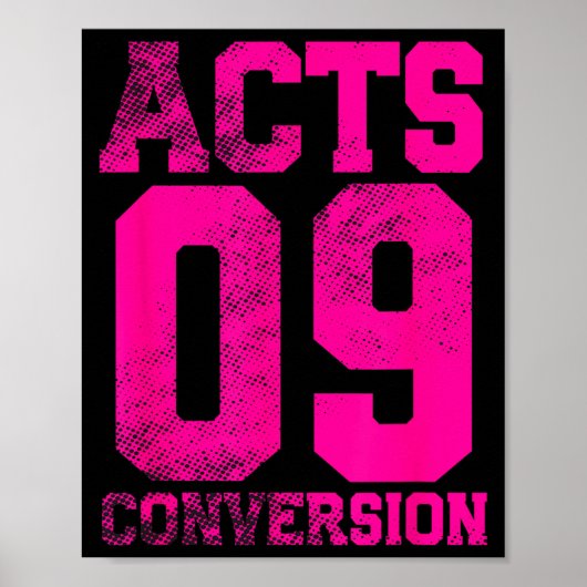 Acts 9 Bekering Bijbel Hoofdstuk Jersey Ontwerp Poster (Voorkant)