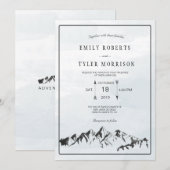 Actualisation Forêt de Montagne Mariage Invitation (Devant / Derrière)