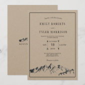 Actualisation Forêt de Montagne Mariage Invitation (Devant / Derrière)