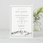 Actualisation Forêt de Montagne Mariage Invitation (Debout devant)