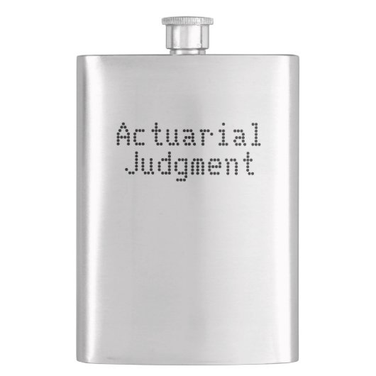 Actuariële uitspraak in een kolf flacon (Voorkant)