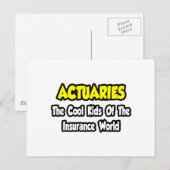 Actuaries...Cool Kinder van Verzekeringswereld Briefkaart (Voorkant / Achterkant)