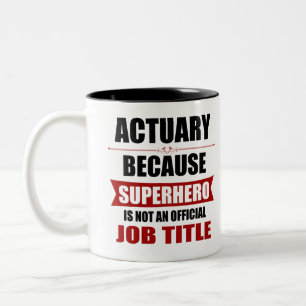Actuaris Superheld Grappig Tweekleurige Koffiemok