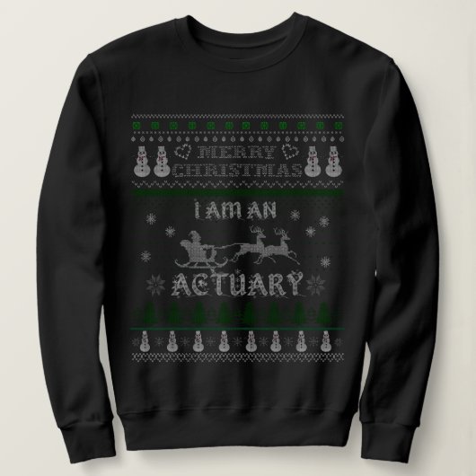 Actuary Sweatshirt Funny kerstcadeaus voor vrouwen (Design voorkant)
