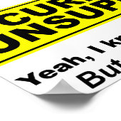 Actuellement Affiche drôle non surveillée (Coin)