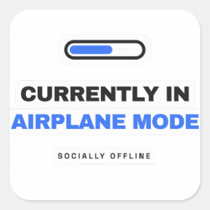 Actuellement en mode Avion Autocollant Drôle