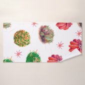 ?actus motif floral transparent arrière - plan, wa (Serviette de bain)