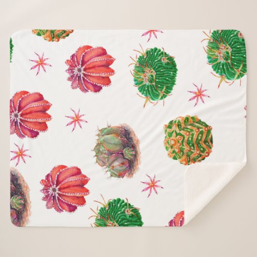 ?actus naadloze florale ondergrond, behangsel sherpa deken (Voorkant (horizontaal))