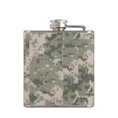 ACU Camo Camouflage Digitale Patroon Whiskey Flask Heupfles (Achterkant)