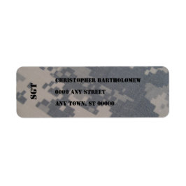 ACU Camo retouradres Etiket