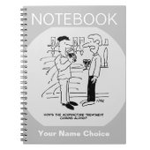 Acupunctie Behandeling Cartoon Notitieboek (Voorkant)