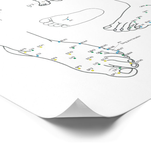 Acupunctie Behandeling van pijn en hoofdpijn Poster (Hoek)