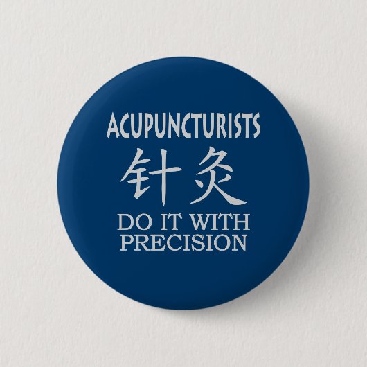 Acupunctie Chinees symbool Ronde Button 5,7 Cm (Voorkant)