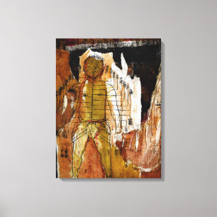 Acupunctie, collage en gemengde media canvas afdruk