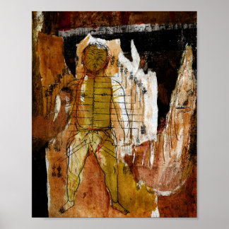 Acupunctie, collage en gemengde media poster