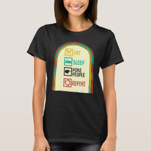 Acupunctie Eat Sleep Poke Mensen herhalen de naald T-shirt