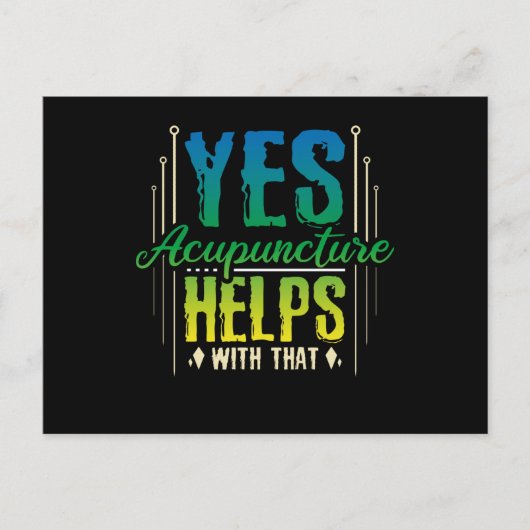 Acupunctie Helpt Briefkaart (Voorkant)