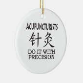 Acupunctie humor keramisch ornament (Rechts)