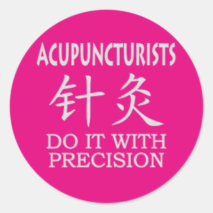 Acupunctie humor ronde sticker