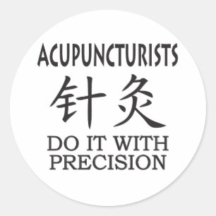 Acupunctie humor ronde sticker