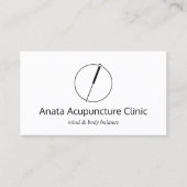Acupunctie Naald Logo Visitekaartje (Voorkant)