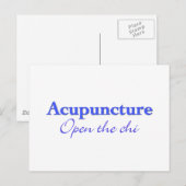 Acupunctie - Open de chi Briefkaart (Voorkant / Achterkant)