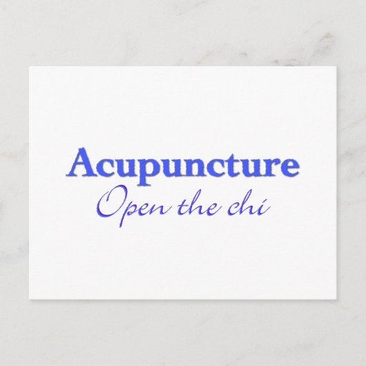 Acupunctie - Open de chi Briefkaart (Voorkant)