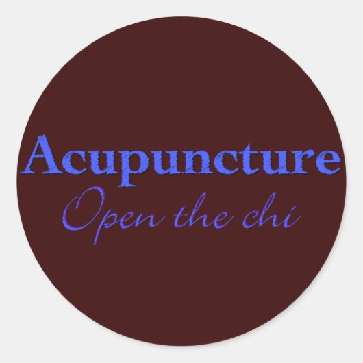 Acupunctie - Open de chi Ronde Sticker (Voorkant)