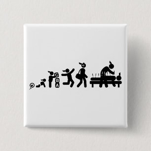 Acupunctie Vierkante Button 5,1 Cm