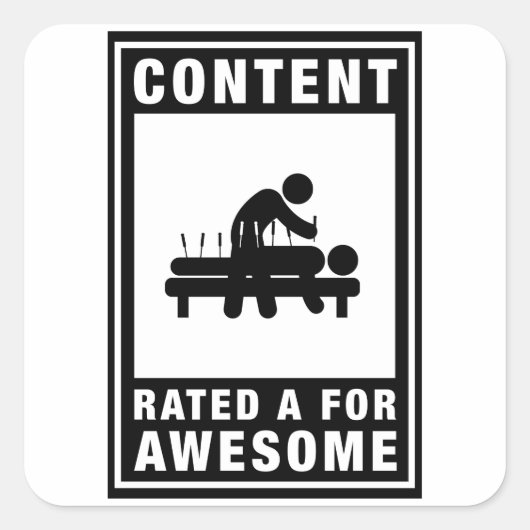 Acupunctie Vierkante Sticker (Voorkant)