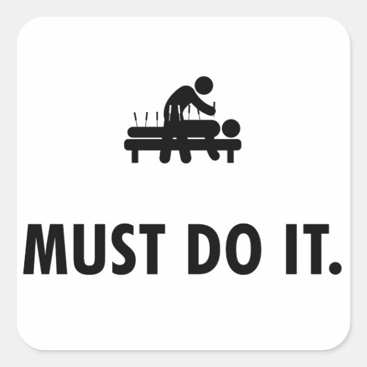 Acupunctie Vierkante Sticker (Voorkant)