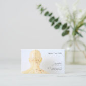 Acupunctieschop en schouders achter uitzicht visitekaartje (Staand voorkant)