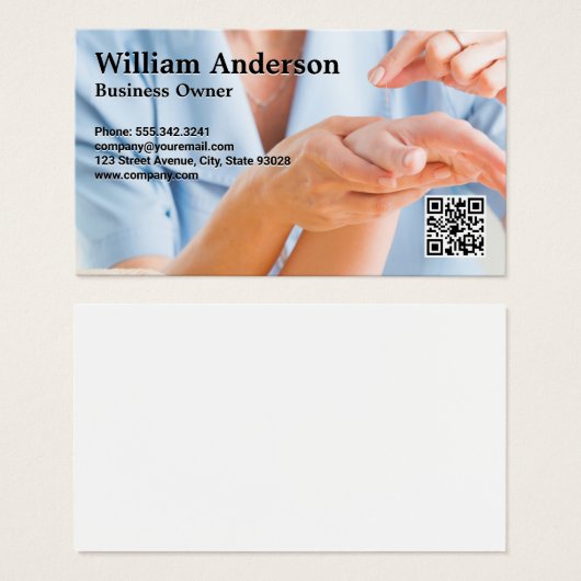 Acupunctiesessie | QR-code Visitekaartje (Voorkant /achterkant)