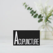 Acupuncture Carte de visite noir et blanc (Debout devant)