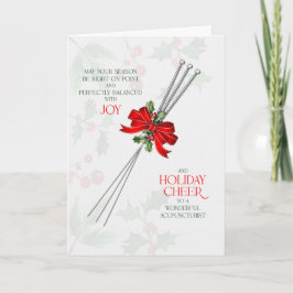 Acupuncture Needles Seasonal Joy and Cheer Feestdagen Kaart