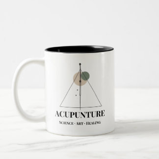 Acupuncture Science Art Healing Mug  Minimalist 