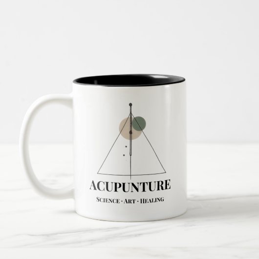 Acupuncture Science Art Healing Mug Minimalist (Gauche)