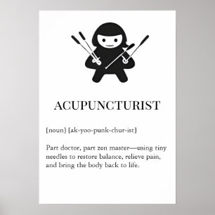 Acupuncturist Muur Kunst Cadeau Naald Acupunctuu Poster