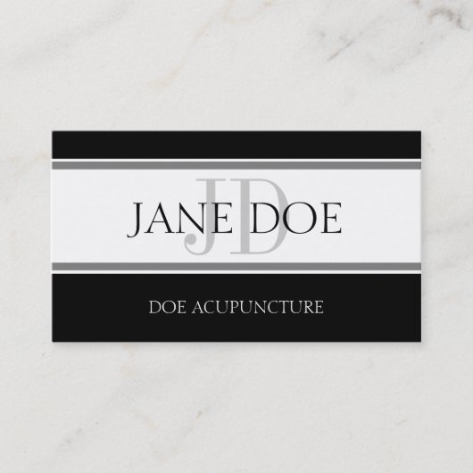 Acupuncturist Stripe W/W Visitekaartje (Voorkant)