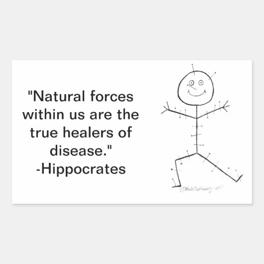 Acupunctuur kleverig rechthoekige sticker (Voorkant)