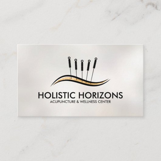 Acupunctuur Naalden Wervelkolom golf Visitekaartje (Voorkant)
