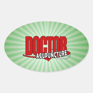ACUPUNCTUUR VAN DE logo ARTS Ovale Sticker